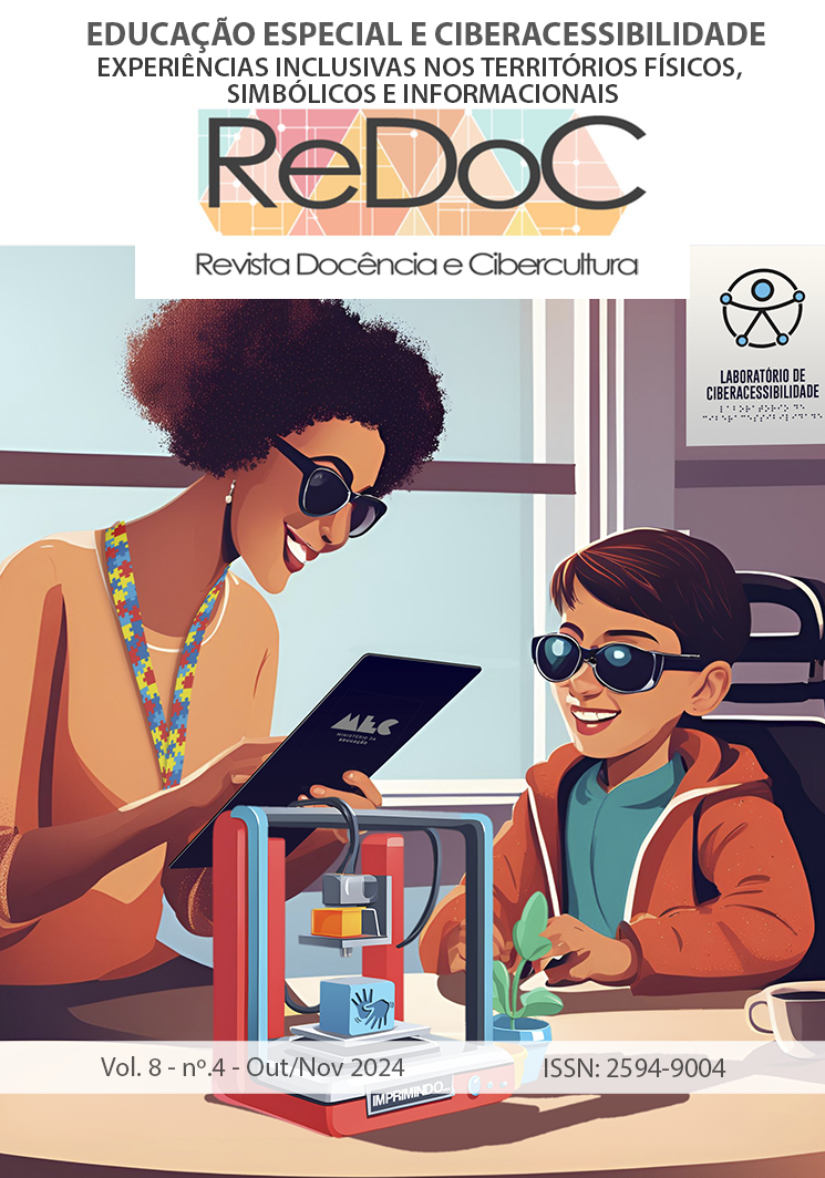 					Visualizar v. 8 n. 4 (2024): Educação Especial e Ciberacessibilidade: experiências inclusivas nos territórios físicos, simbólicos e informacionais
				