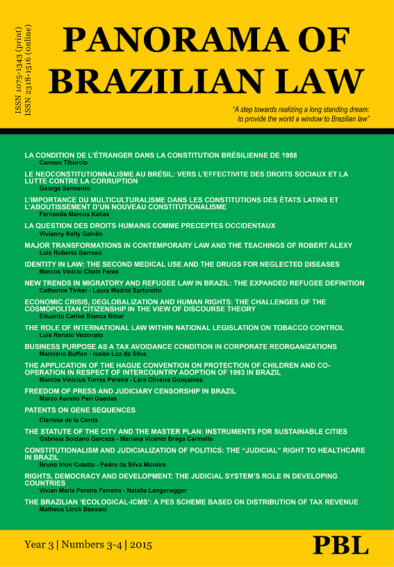 					View Vol. 3 No. 3-4 (2015): PANORAMA OF BRAZILIAN LAW
				