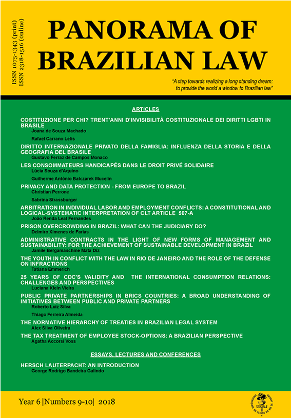 					View Vol. 6 No. 9-10 (2018): PANORAMA OF BRAZILIAN LAW
				