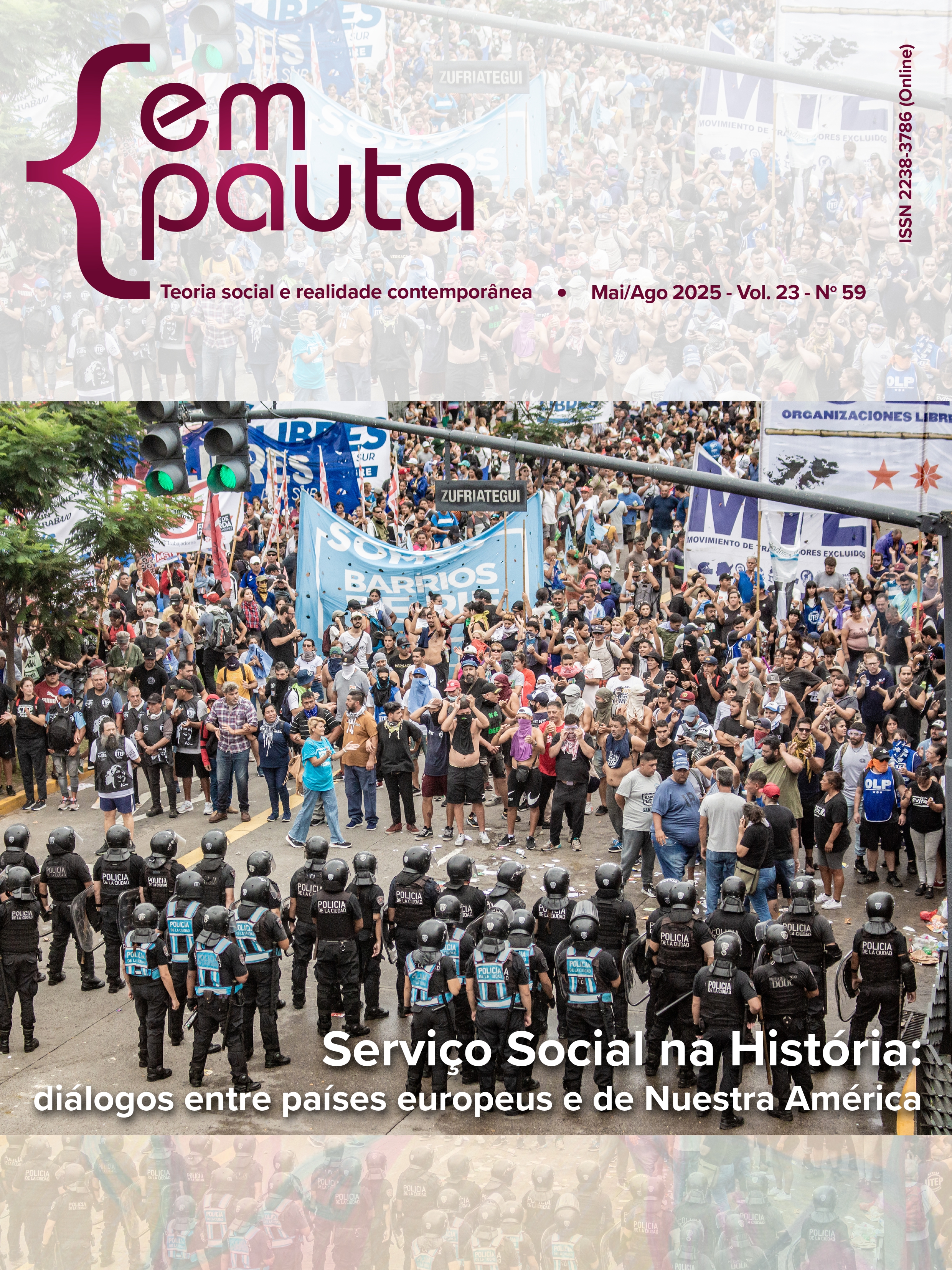 					Visualizar n. 59 (2025): Serviço Social na história: diálogos entre países europeus e de Nuestra América
				