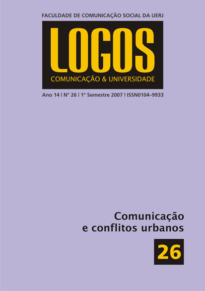 					Visualizar v. 14 n. 1 (2007): Comunicação e conflitos urbanos
				