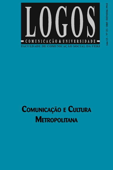 					Visualizar v. 12 n. 1 (2005): Comunicação e Cultura Metropolitana
				