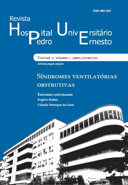 					Visualizar v. 12 n. 2 (2013): Síndromes ventilatórias obstrutivas
				