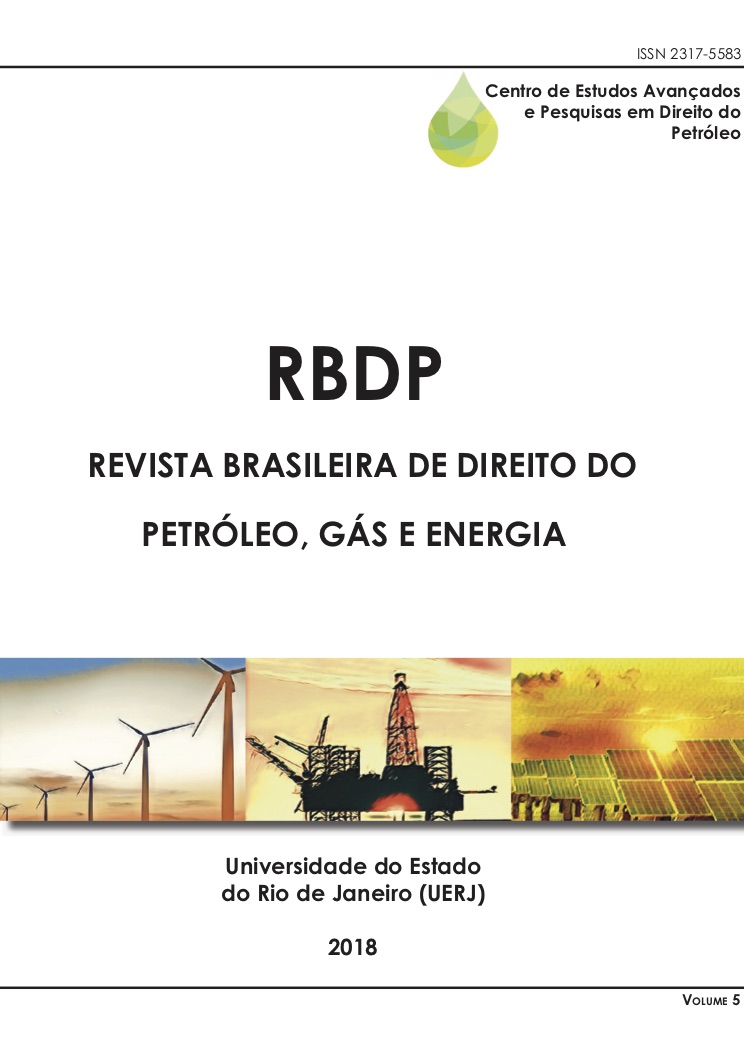 					Visualizar v. 5 n. 1 (2018): Revista Brasileira de Direito do Petróleo, Gás e Energia
				