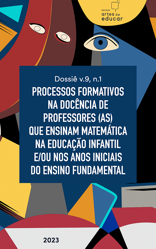 Imagem com ilustração com olhos na área superior e áreas coloridas, o título da revista no centro e a marca da revista no cabeçalho.