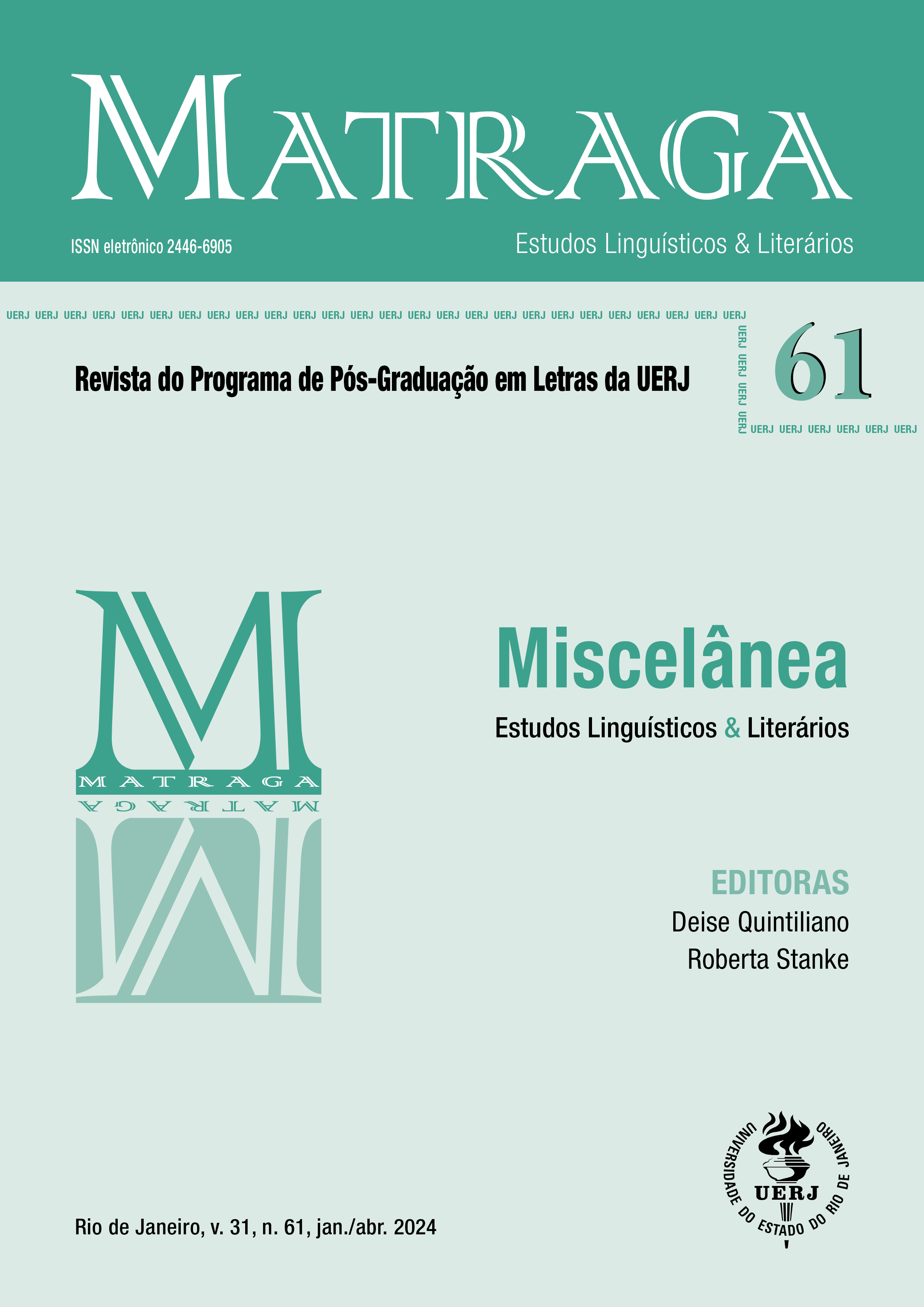 					Visualizar v. 31 n. 61 (2024): Miscelânea
				